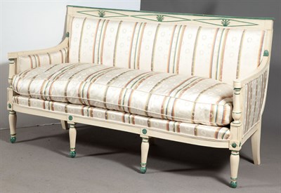 Lot 526 - Directoire Painted Canapé and Pair of Open...