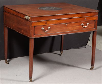 Lot 408 - George III Paktong-Mounted Mahogany Folio/Map...