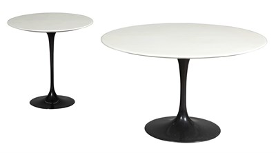 Lot 241 - Two Saarinen for Knoll White Marble and Black...