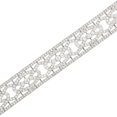 Lot 456 - Platinum and Diamond Bracelet, Marzo, France
