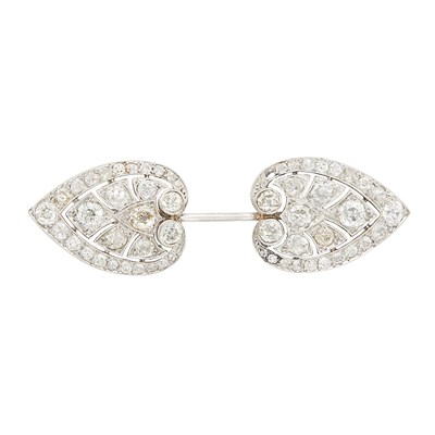 Lot 200 - Platinum and Diamond Jabot, France