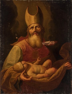 Lot 4 - Follower of Fabrizio Santafede Simeon Holding...