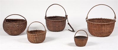 Lot 244 - Group of Five American Splint Baskets...