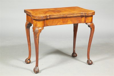 Lot 157 - George II Style Concertina-Action Walnut Games...