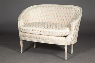 Lot 138 - Louis XVI Painted Canapé Height 34 inches,...