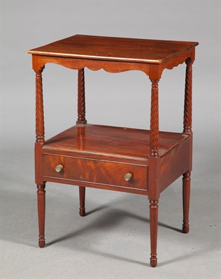 Lot 153 - George III Mahogany Two-Tier Table The drawer...