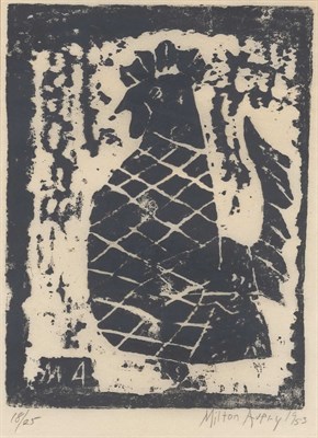 Lot 9 - Milton Avery ROOSTER (L. 50) Woodcut, 1953, on...