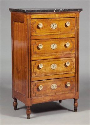Lot 476 - Empire Fruitwood Tall Chest of Drawers Height...