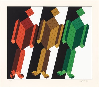 Lot 150 - Victor Vasarely [GEOMETRIC FIGURES] Color...