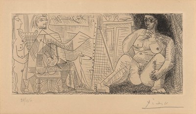Lot 119 - Pablo Picasso DANS L'ATELIER: PEINTRE, MODÈLE...