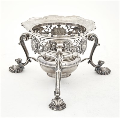 Lot 265 - George II Sterling Silver Kettle Stand Lewis...