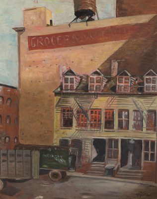 Lot 84 - Alfred Mira American, 1900-1981 Urban Grocery...