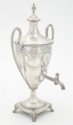 Lot 277 - George III Sterling Silver Tea Urn Thomas...