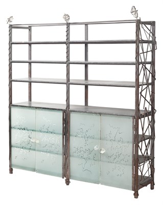 Lot 388 - Marco De Gueltzl Painted Metal, Wood and Glass...