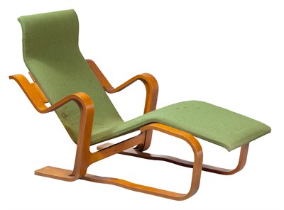 Lot 312 - Marcel Breuer Upholstered Bentwood Long Chair...