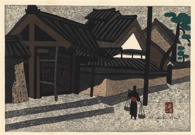 Lot 138 - Kiyoshi Saito (1907-1997) AIZU SCENE; WINTER...