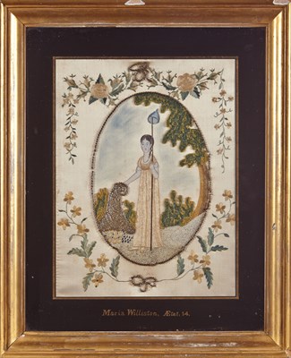 Lot 305 - Silk, Metallic Thread, Chenille and Watercolor...