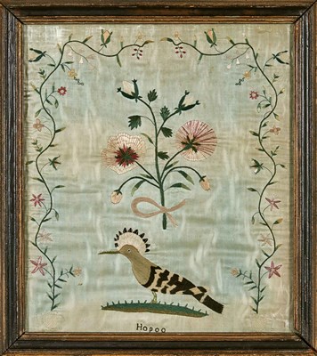 Lot 215 - English Silk-on-Silk Needlework Pictorial of a...