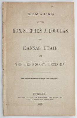 Lot 17 - DOUGLAS, STEPHEN A. Remarks of the Hon....