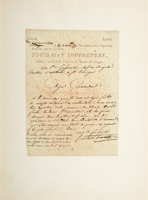 Lot 193 - TOUSSAINT L'OUVERTURE, PIERRE DOMINIQUE Letter...