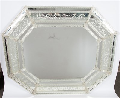 Lot 478 - Venetian Style Etched Glass Mirror Framed...