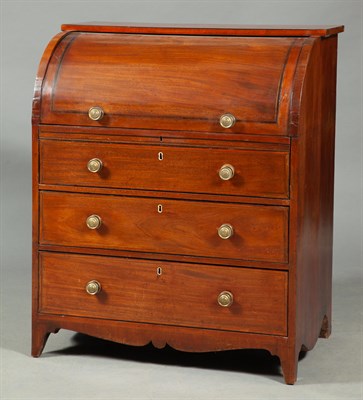 Lot 552 - George III Mahogany Cylinder Desk Height 44...