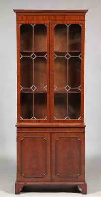 Lot 353 - George III Style Mahogany Bookcase Cabinet...