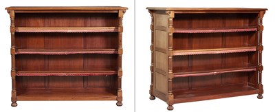 Lot 317 - Pair of William IV Style Mahogany Double-Sided...