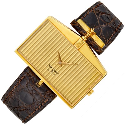 Lot 413 - Gentleman's Gold 'Rolls Royce' Wristwatch, Corum, Retailed by Van Cleef & Arpels