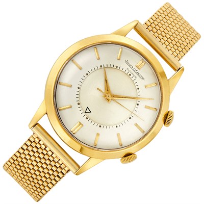 Lot 398 - Gold Alarm Wristwatch, Jaeger LeCoultre