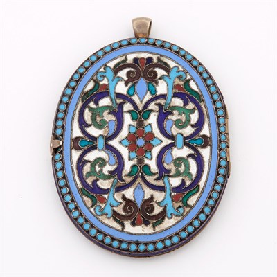 Lot 148 - Russian Parcel-Gilt Silver and Cloisonné...