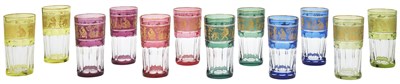 Lot 65 - Set of Twelve Val St. Lambert Gilt-Decorated...