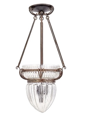 Lot 214 - Daum Art Deco Acid-Etched Glass and Silvered...