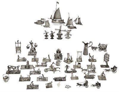 Lot 148 - Group of Silver Miniature Articles...