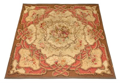Lot 412 - Wool and Metal Thread Aubusson Rug France, mid...