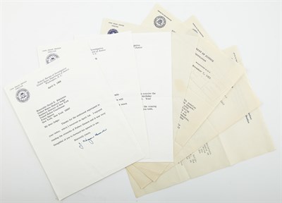 Lot 179 - HOOVER, J. EDGAR Group of seven typed letters...