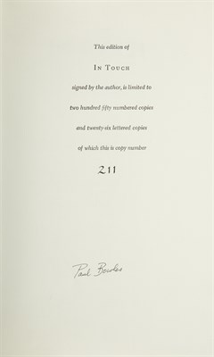 Lot 128 - BOWLES, PAUL In Touch. New York: Farrar,...