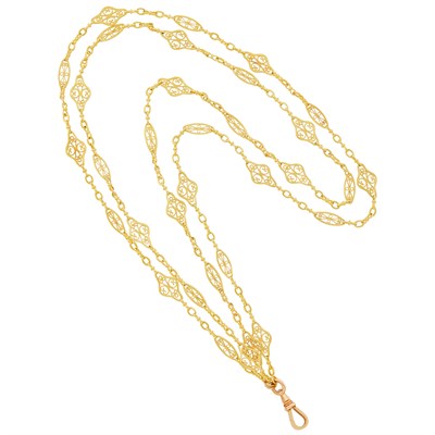 Lot 140 - Double Strand Gold Chain Necklace