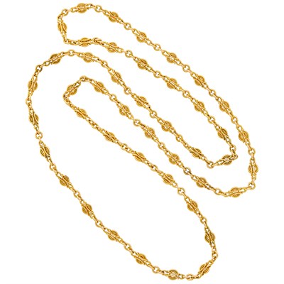 Lot 680 - Long Gold Chain Necklace