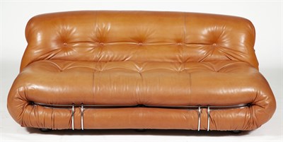 Lot 360 - Afra and Tobia Scarpa Leather and Chromed...