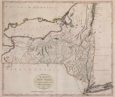 Lot 63 - [NEW YORK & U.S.] Group of two maps and one...