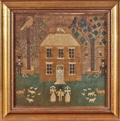 Lot 246 - English Needlework Picture Early 19th century...
