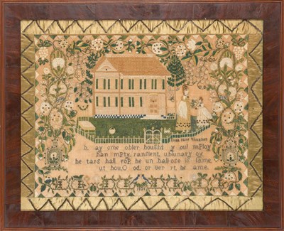 Lot 356 - Silk, Wool, and Spangles-on-Linen Needlework...