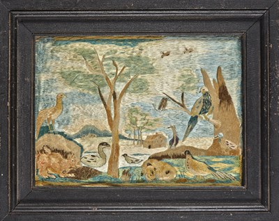 Lot 210 - Silkwork Picture Possibly New England, circa...