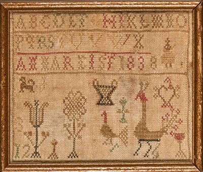 Lot 286 - Pennsylvania Quaker Needlepoint Sampler Worked...