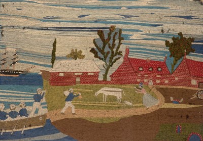 Lot 186 - English Woolwork Picture Circa 1850 Depicting...