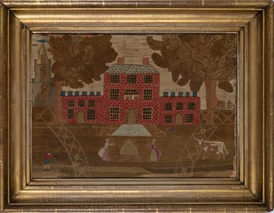 Lot 193 - English Woolwork Picture Early 19th century...