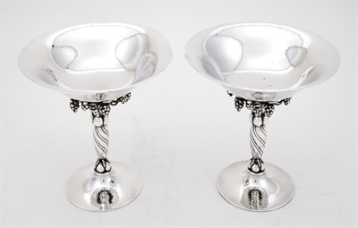 Lot 265 - Pair of Georg Jensen Sterling Silver Compotes...