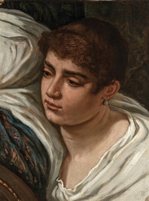 Lot 54 - Elihu Vedder American, 1836-1923 Woman's Head...