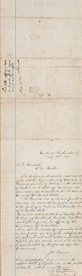 Lot 185 - [LINCOLN, ABRAHAM] Petition, dated July 26th,...